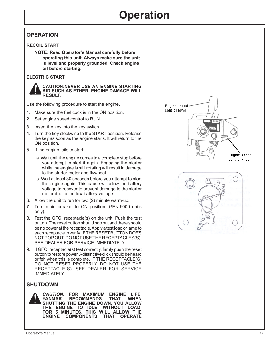 Operation | John Deere AC-G6000DY User Manual | Page 17 / 94