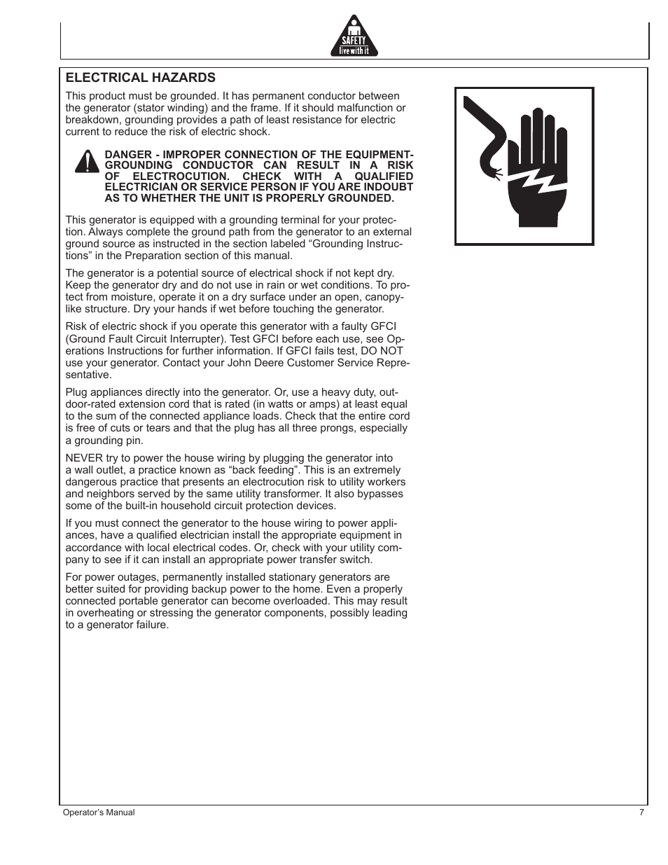 John Deere AC-G6000DY User Manual | Page 7 / 94