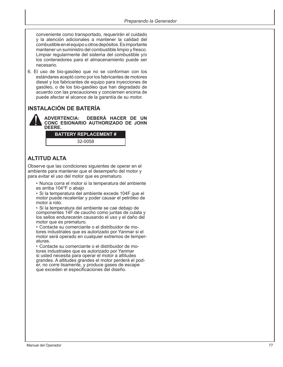 John Deere AC-G6000DY User Manual | Page 77 / 94