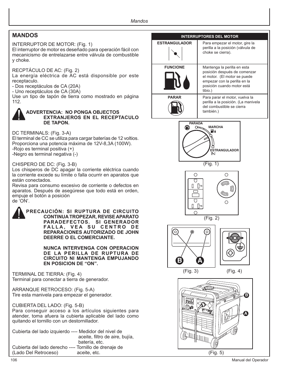 Mandos | John Deere AC-G3200i User Manual | Page 106 / 132