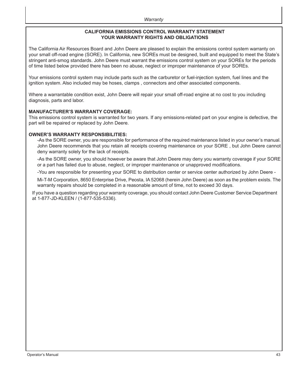 John Deere AC-G3200i User Manual | Page 43 / 132