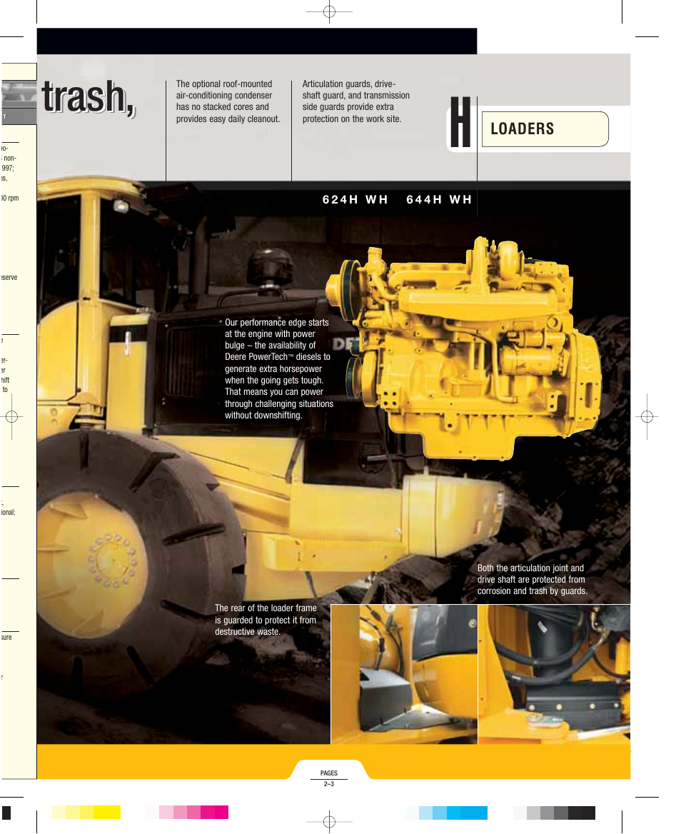 Ng trash, Loaders | John Deere HLOADERS 624H WH User Manual | Page 3 / 10