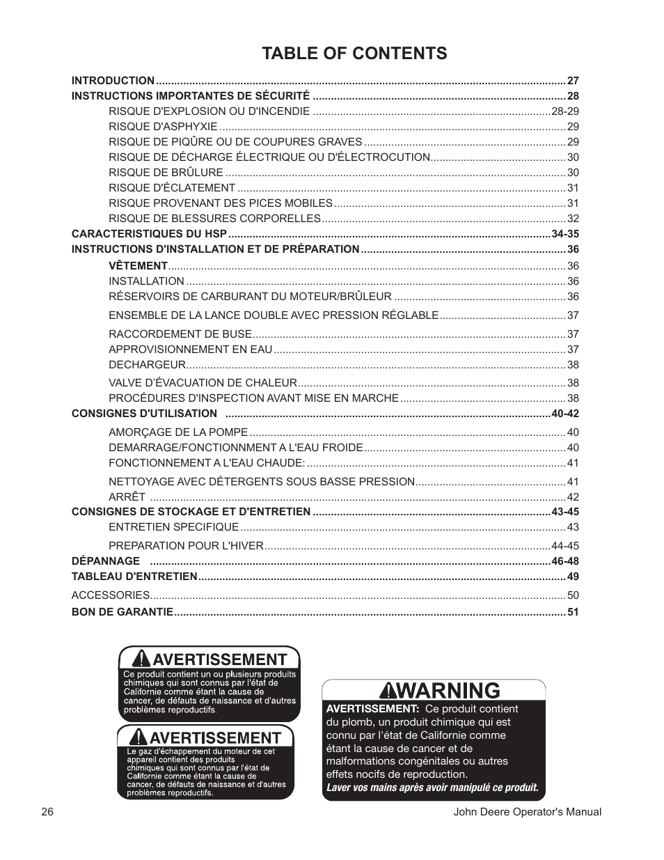 John Deere WASHERS AC-3500GHH User Manual | Page 26 / 78