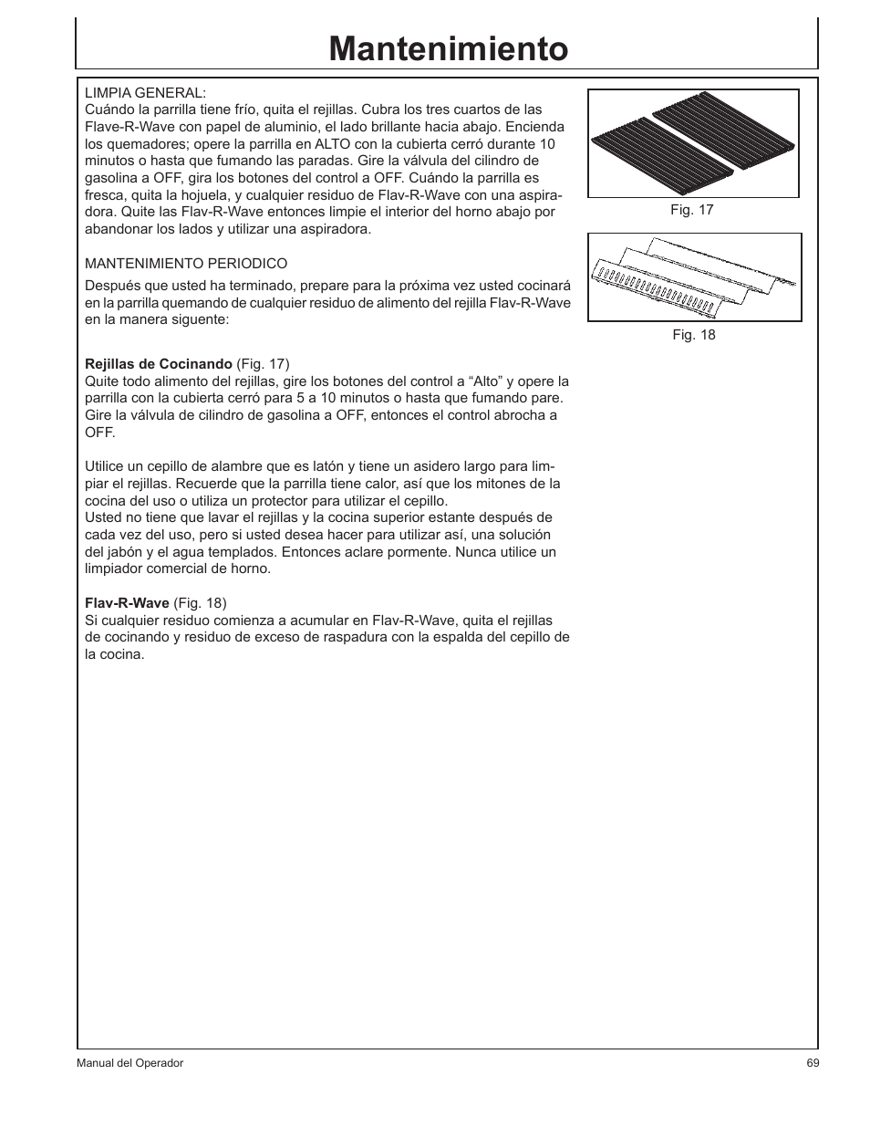 Mantenimiento | John Deere HR-BG5202-NG User Manual | Page 69 / 76