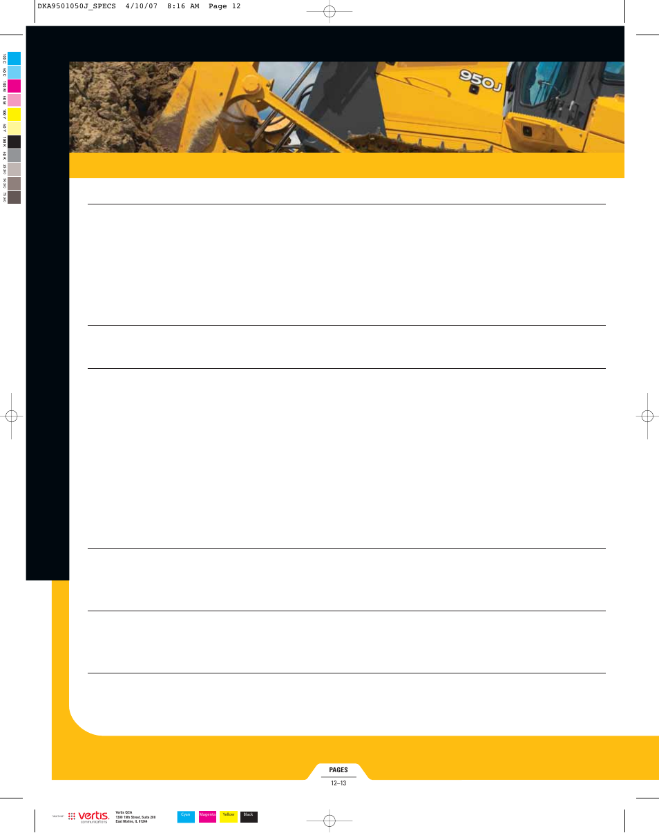 Specifications | John Deere 950J LGP User Manual | Page 12 / 20