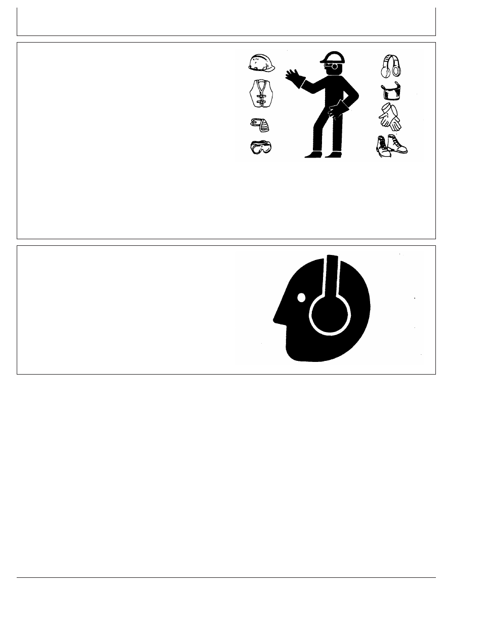 Wear protective clothing, Protect against noise | John Deere CD4039DF008 User Manual | Page 27 / 86