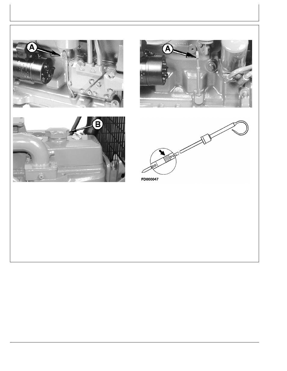 Maintenance/daily or every 10 hours, Daily prestarting checks | John Deere CD4039DF008 User Manual | Page 45 / 86