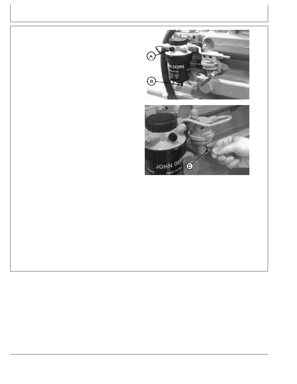Checking fuel filter | John Deere CD4039DF008 User Manual | Page 67 / 86