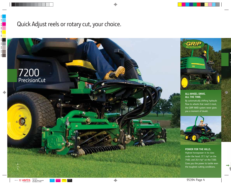 Quick adjust reels or rotary cut, your choice, Precisioncut | John Deere TerrainCut 8800 User Manual | Page 4 / 16