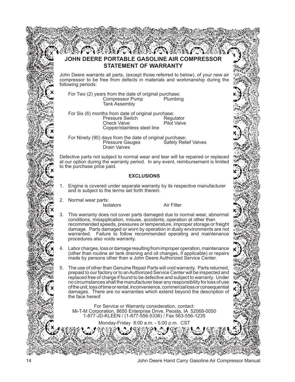 John Deere AC1-5GS User Manual | Page 14 / 16