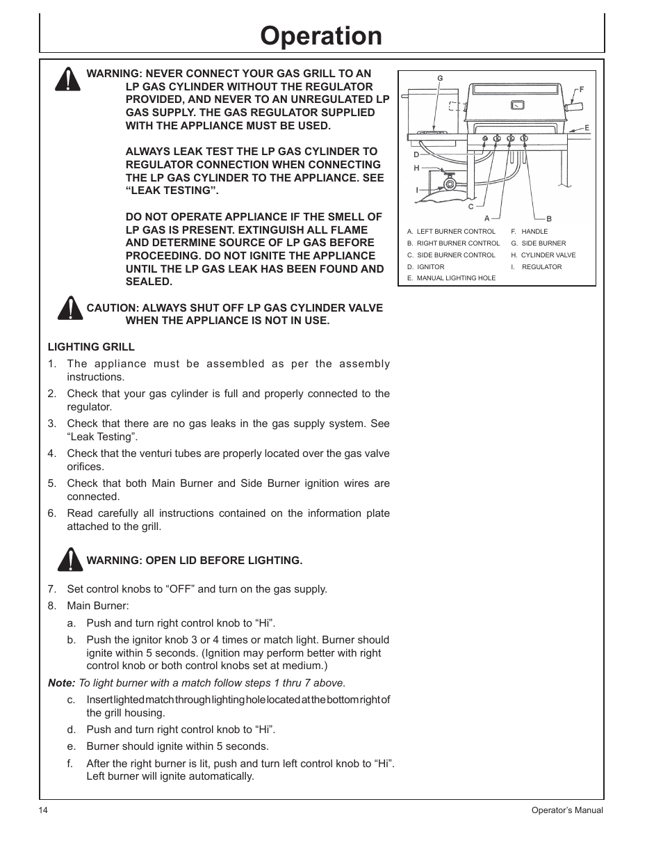 Operation | John Deere HR-BG5002 User Manual | Page 14 / 80