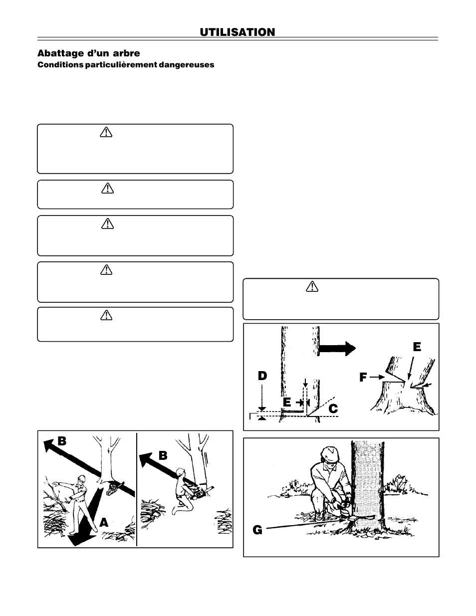 Ab b, Ce f g, Utilisation | John Deere PA01186 CS71 User Manual | Page 45 / 92