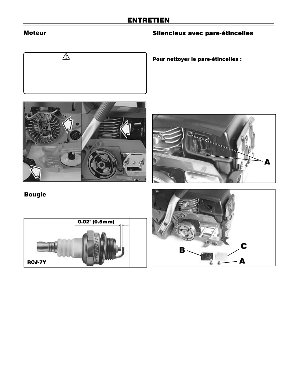 Ac a b, Entretien | John Deere PA01186 CS71 User Manual | Page 52 / 92