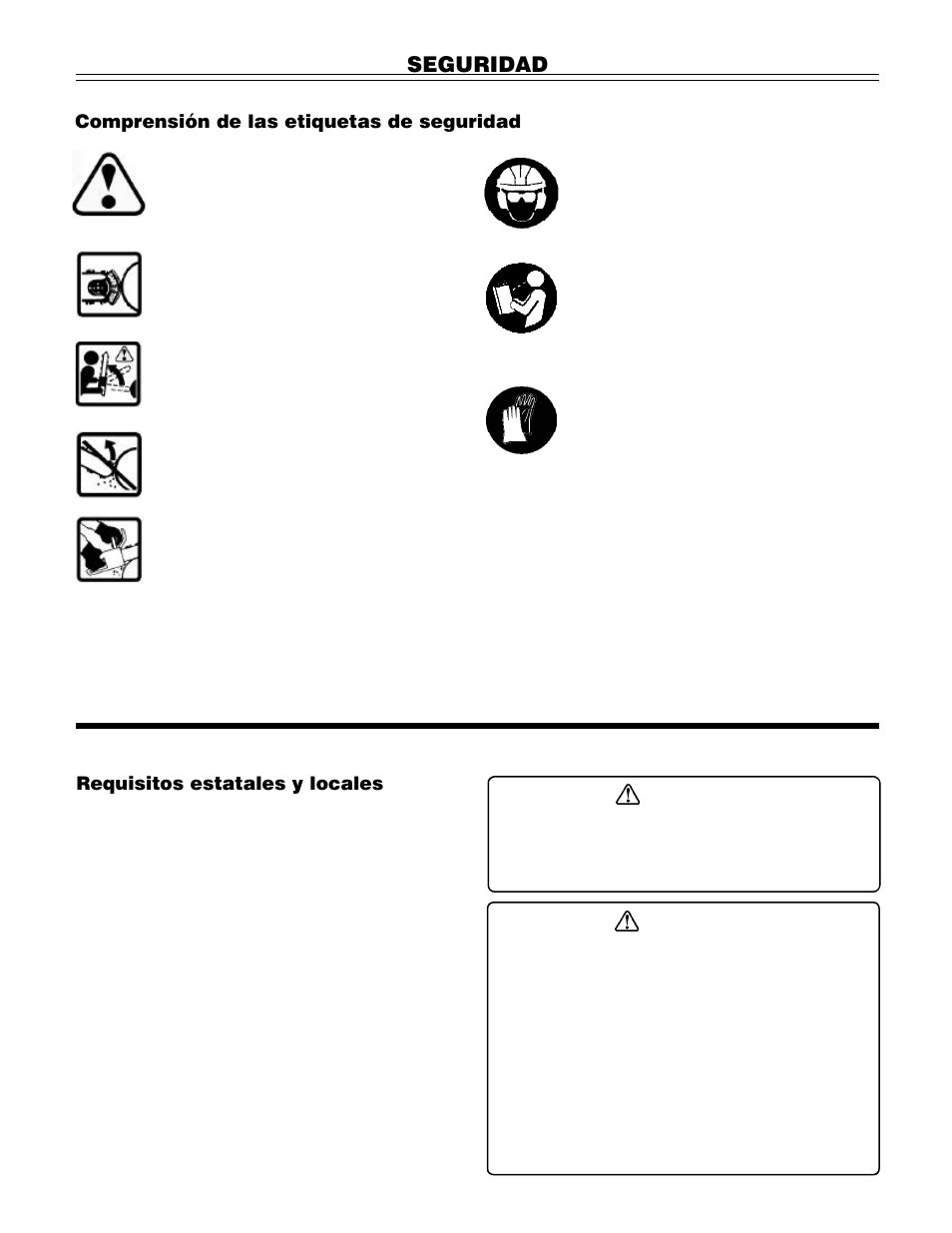 Seguridad | John Deere PA01186 CS71 User Manual | Page 64 / 92