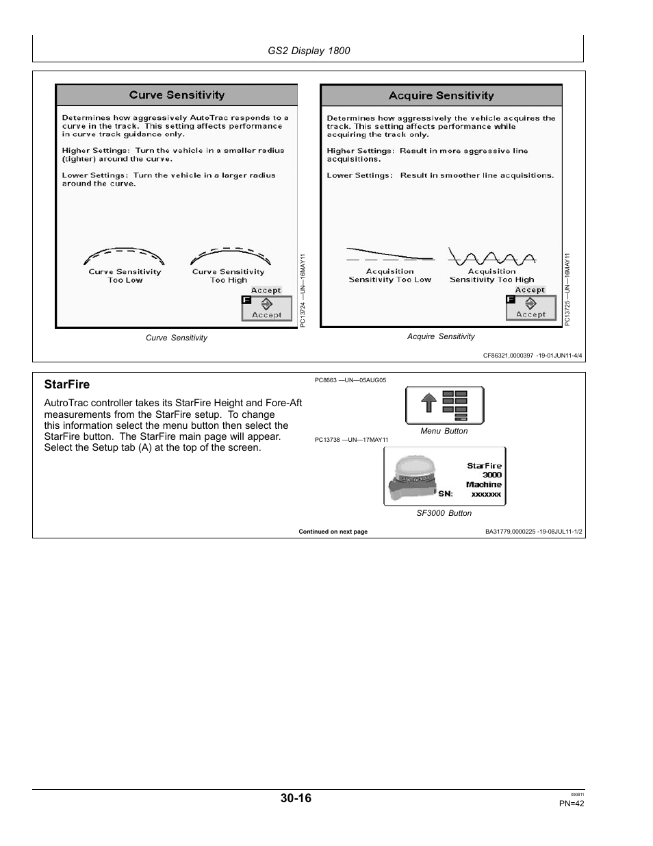 Starfire | John Deere AUTOTRAC OMPFP11320 User Manual | Page 42 / 72