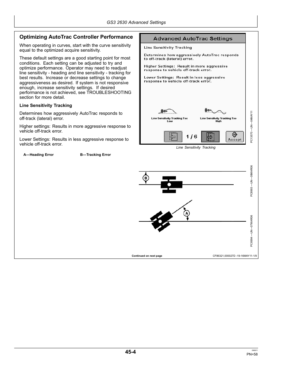 Optimizing autotrac controller performance | John Deere AUTOTRAC OMPFP11320 User Manual | Page 58 / 72