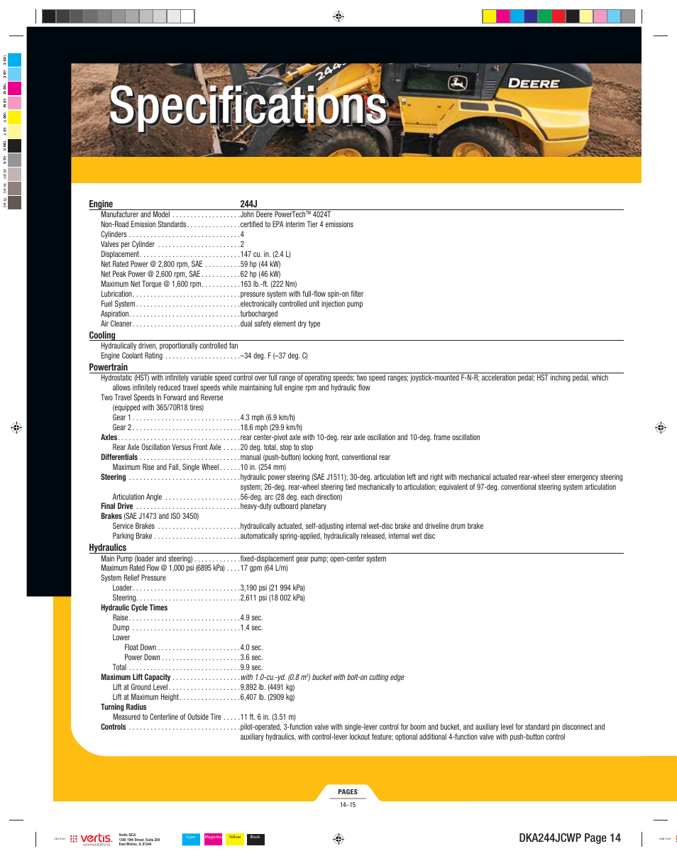 Dka244jcwp_014, Specifications | John Deere 244J User Manual | Page 14 / 18