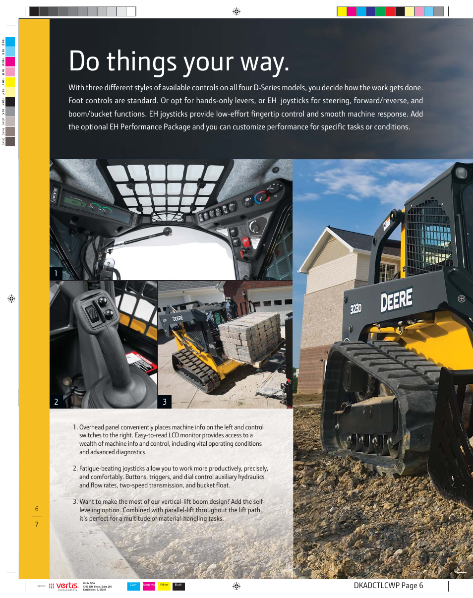 Dkadctlcwp_006, Do things your way | John Deere D-SERIES 333D User Manual | Page 6 / 20