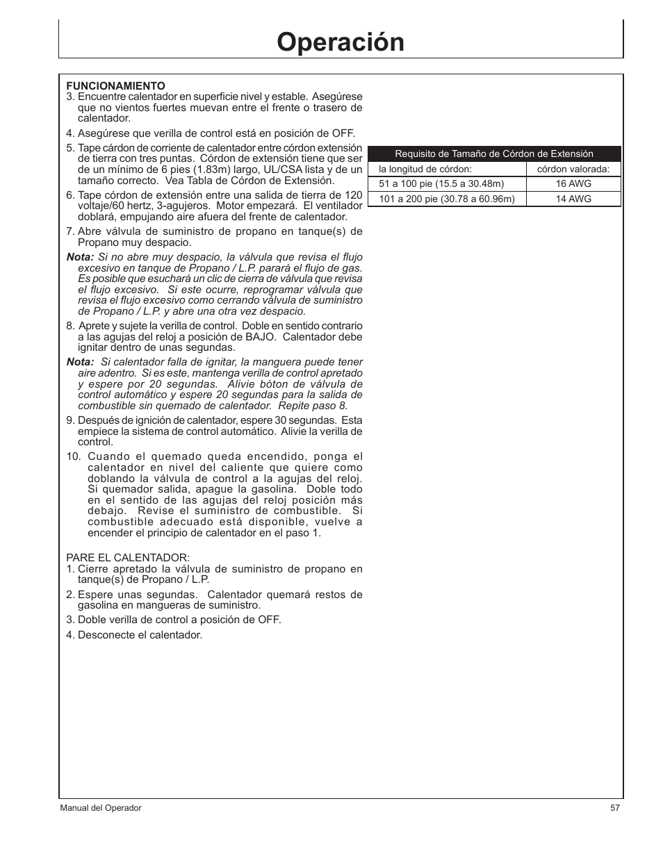 Operación | John Deere AC-100LP User Manual | Page 57 / 68