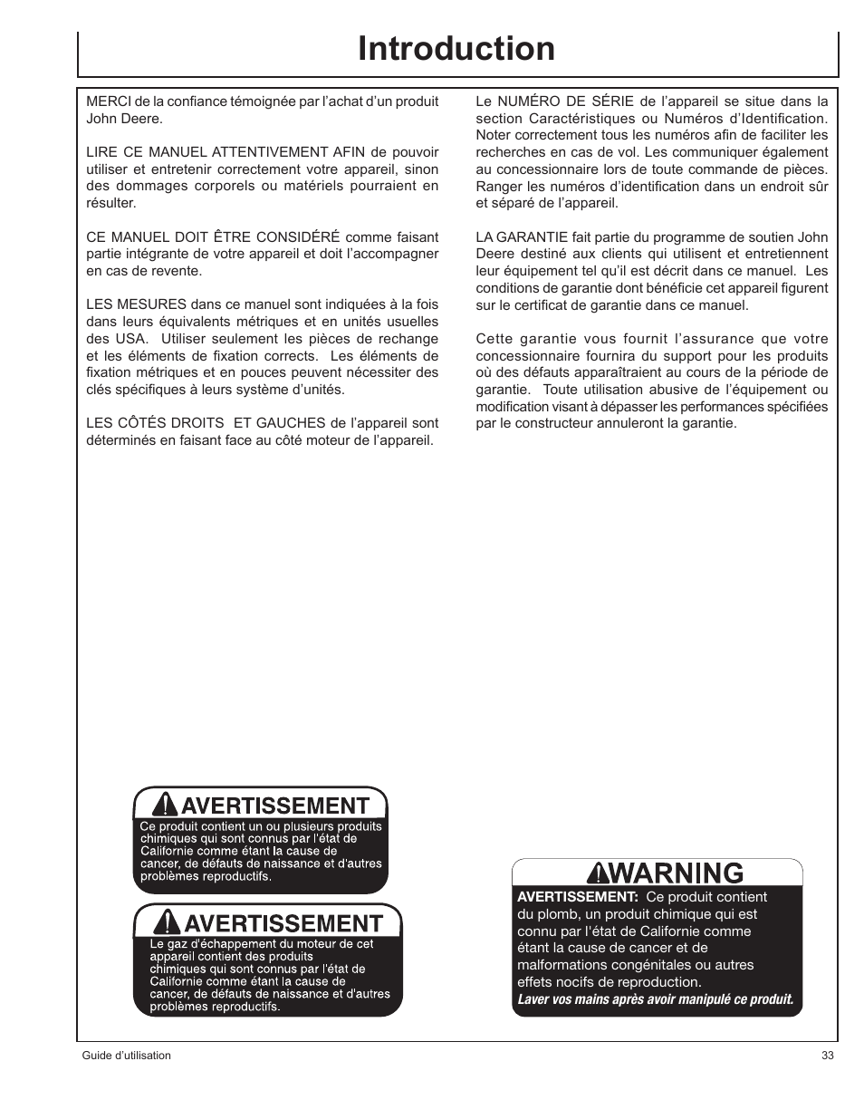 Introduction | John Deere AC-G4010S User Manual | Page 33 / 98