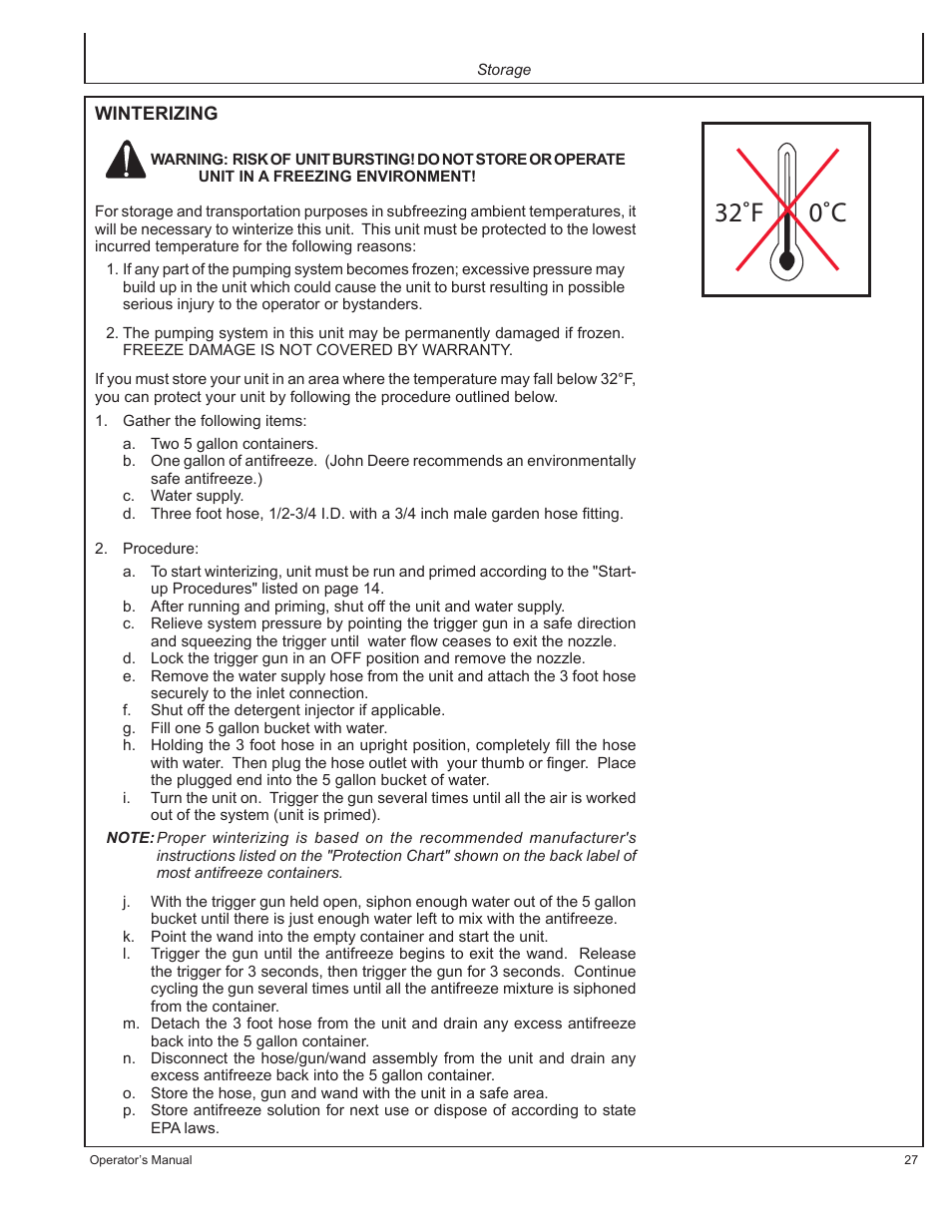 32˚f 0˚c | John Deere AC-2500E User Manual | Page 27 / 64