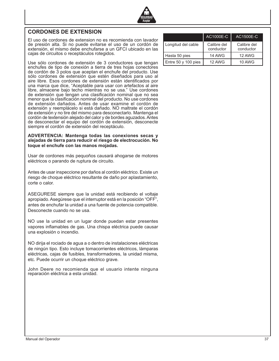 John Deere AC-2500E User Manual | Page 37 / 64