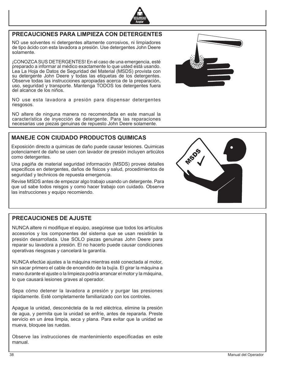 Msds | John Deere AC-2500E User Manual | Page 38 / 64