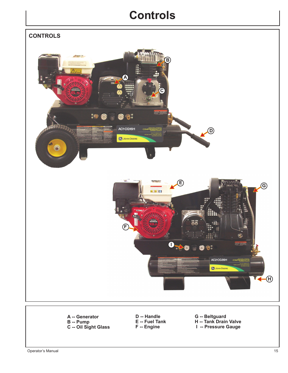 Controls | John Deere AC1-CG16H User Manual | Page 15 / 92