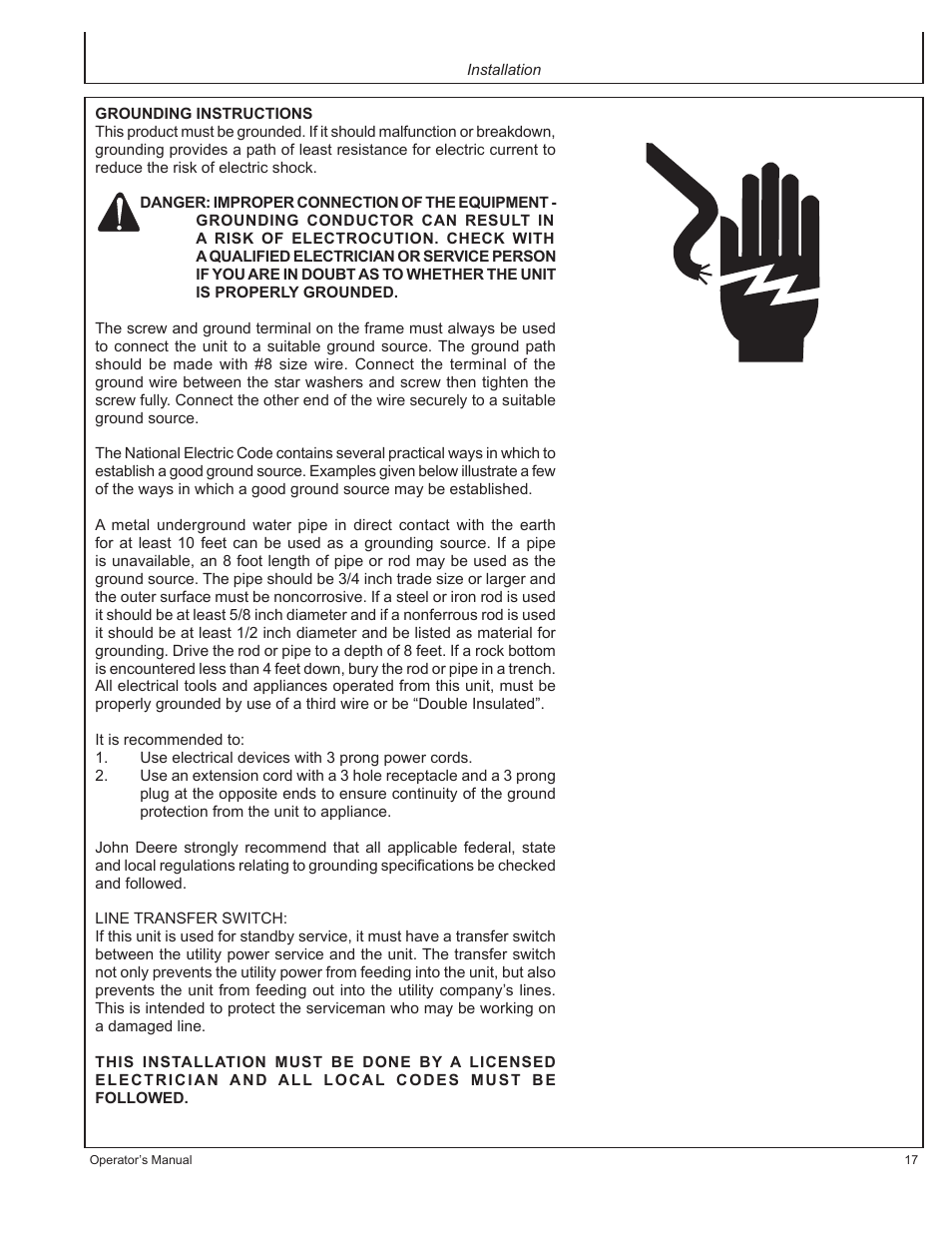 John Deere AC1-CG16H User Manual | Page 17 / 92