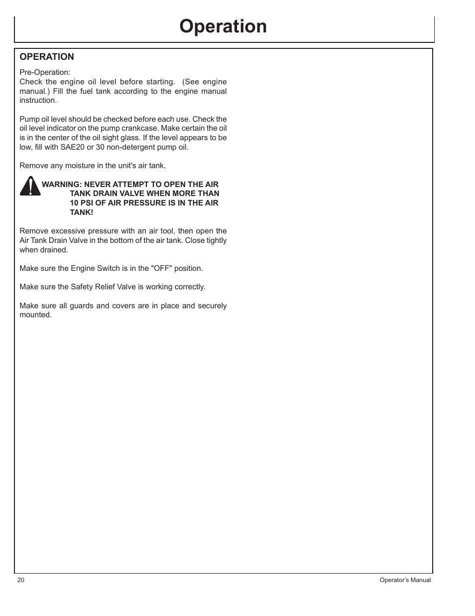 Operation | John Deere AC1-CG16H User Manual | Page 20 / 92