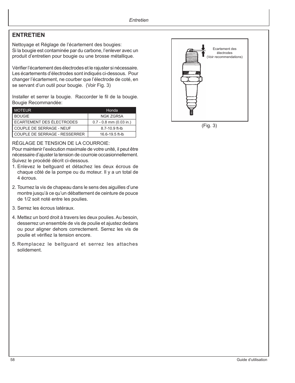 Entretien | John Deere AC1-CG16H User Manual | Page 58 / 92