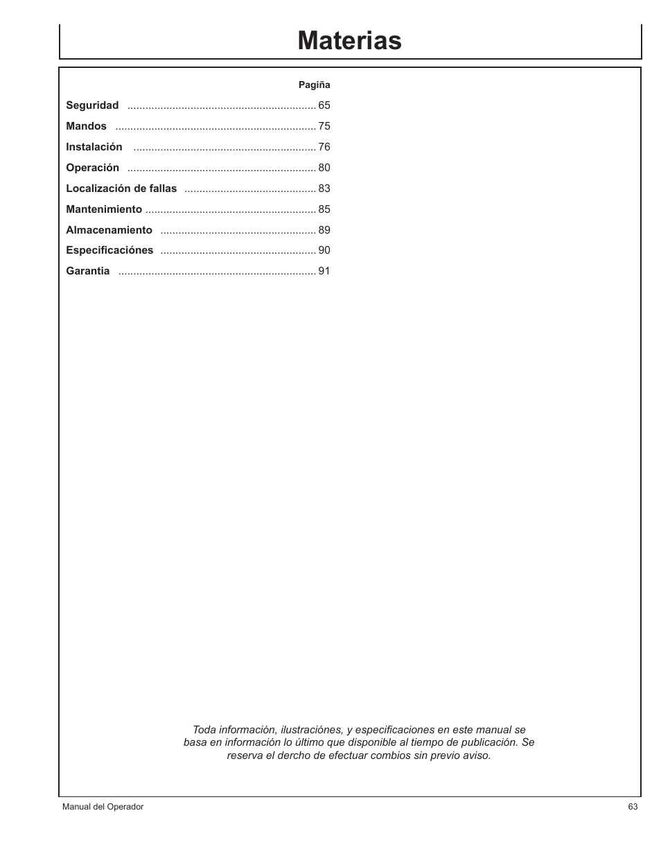 Materias | John Deere AC1-CG16H User Manual | Page 63 / 92