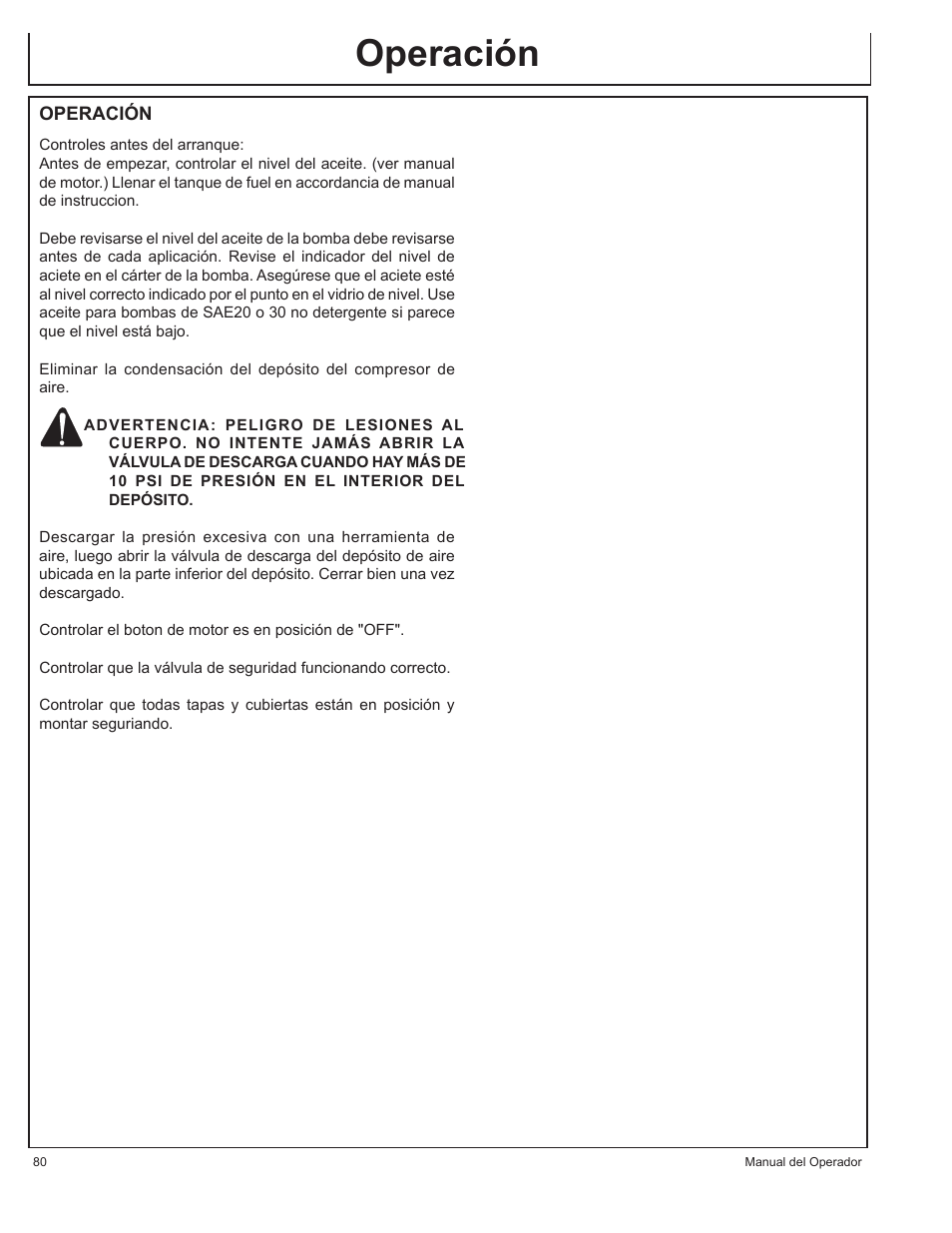 Operación | John Deere AC1-CG16H User Manual | Page 80 / 92