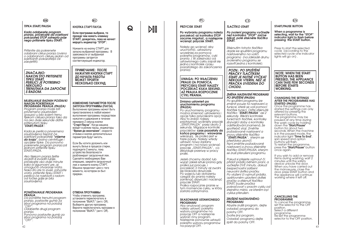 Candy GO4 W 264 User Manual | Page 22 / 49