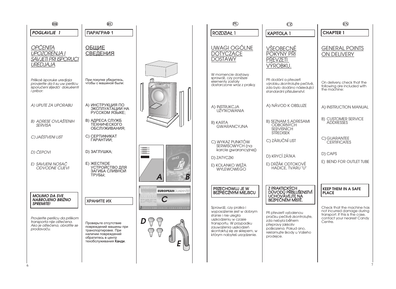 Ea b c d | Candy GO4 W 264 User Manual | Page 4 / 49