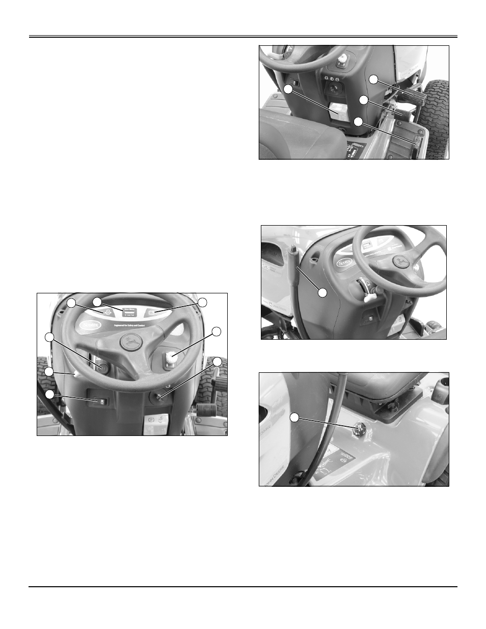 Operating, Daily operating checklist, Avoid damage to plastic and painted surfaces | Operator station controls | John Deere GT2554 User Manual | Page 14 / 56