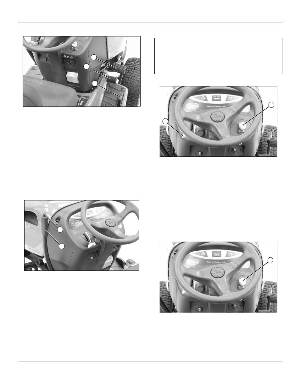 Using lift lever to raise and lower mower, Engaging mower, Disengaging mower | Operating | John Deere GT2554 User Manual | Page 22 / 56