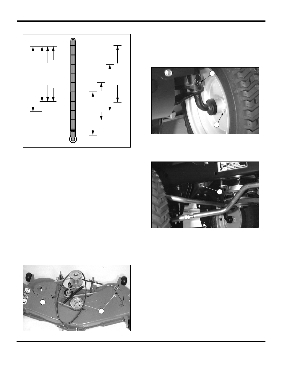 Service lubrication, Grease, Lubricating mower spindles | John Deere GT2554 User Manual | Page 27 / 56