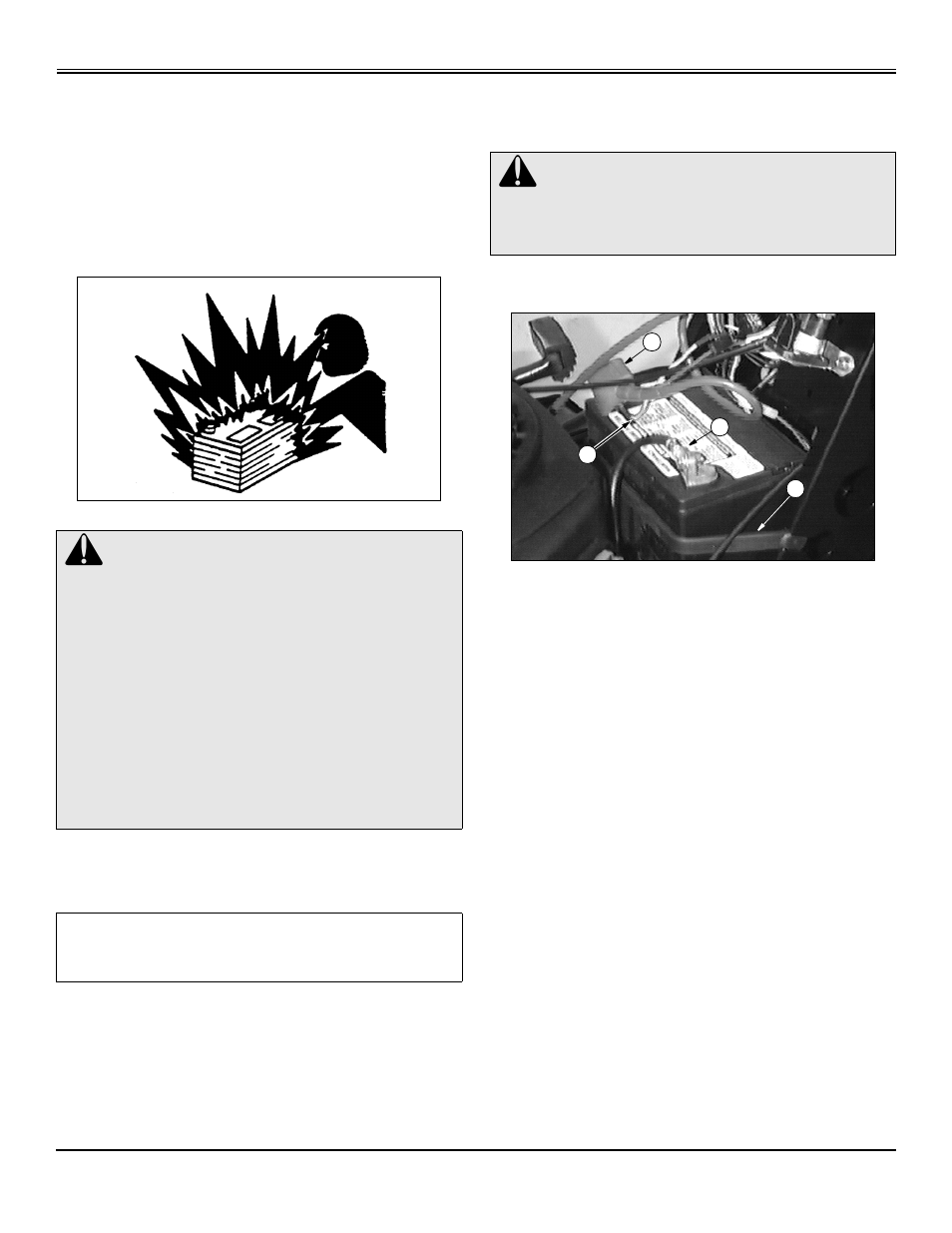 Service electrical, Service the battery safely, Checking battery | Removing and installing the battery, Cleaning battery and terminals | John Deere GT2554 User Manual | Page 38 / 56