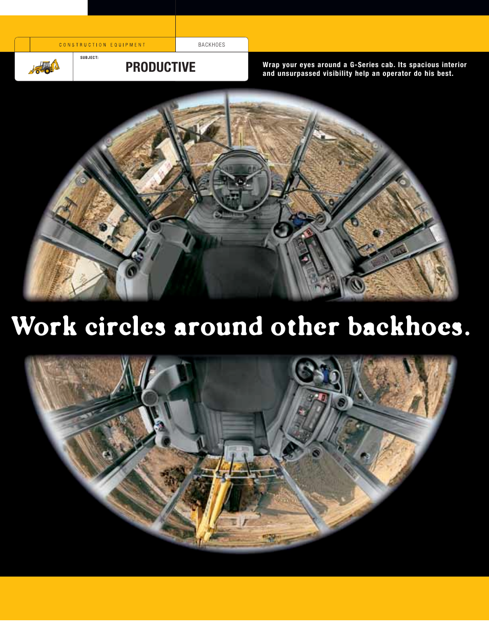 Work circles around other backhoes, Productive | John Deere 310SG User Manual | Page 10 / 24