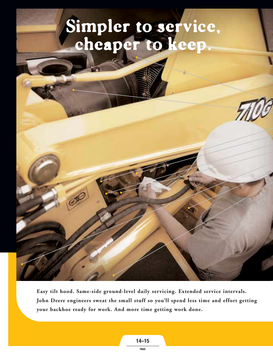 Simpler to service, cheaper to keep | John Deere 310SG User Manual | Page 14 / 24