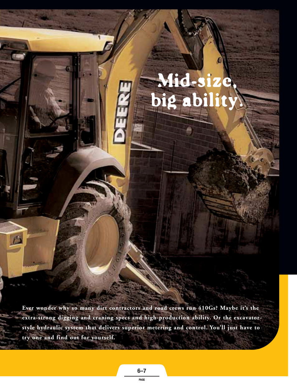 Mid-size, big ability | John Deere 310SG User Manual | Page 7 / 24