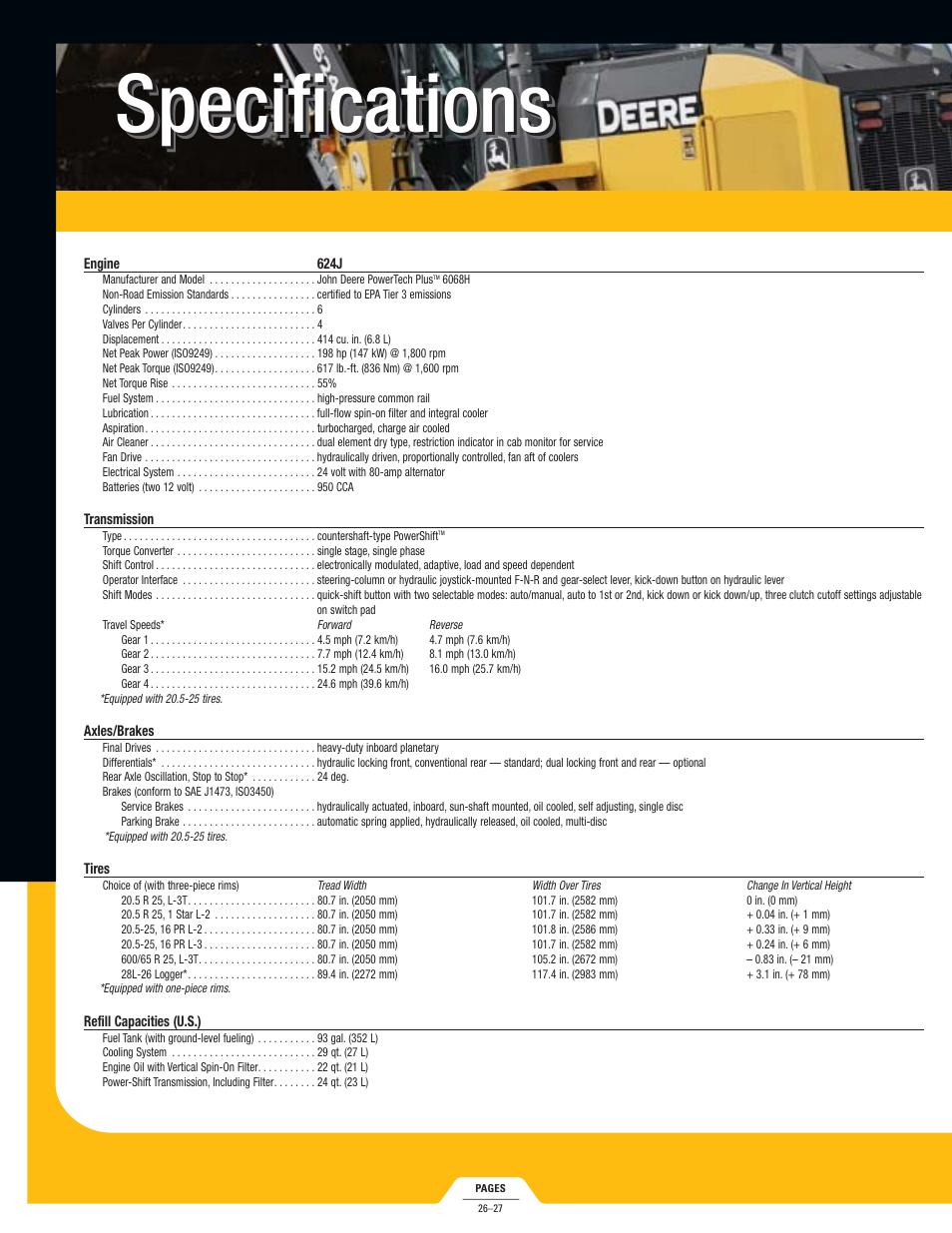 Specifications | John Deere PowerTech 4045H User Manual | Page 13 / 19