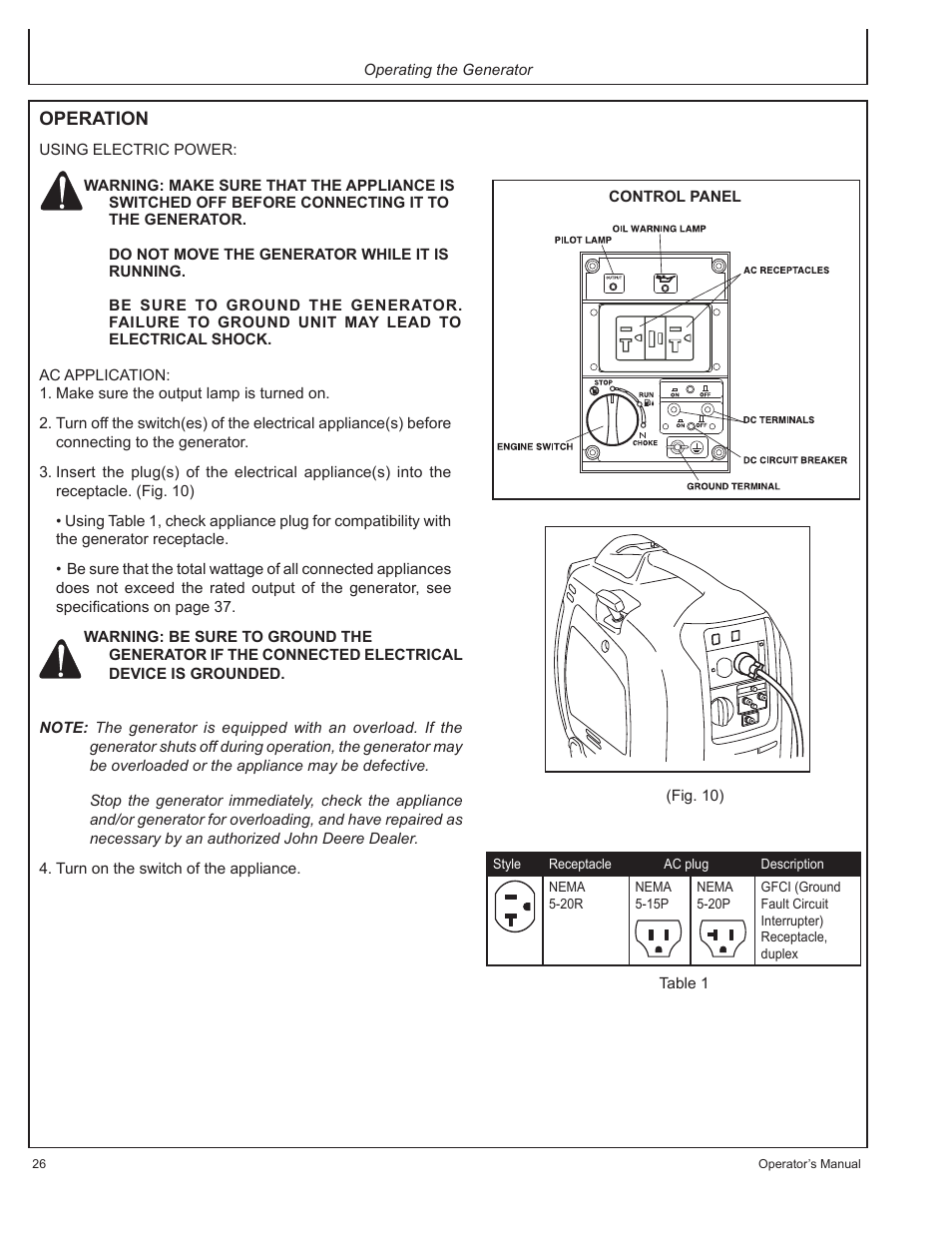 John Deere HR-G1100 User Manual | Page 26 / 124