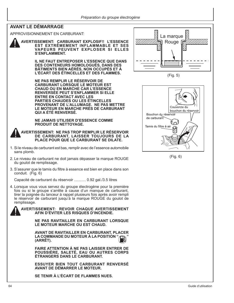 La marque rouge | John Deere HR-G1100 User Manual | Page 64 / 124