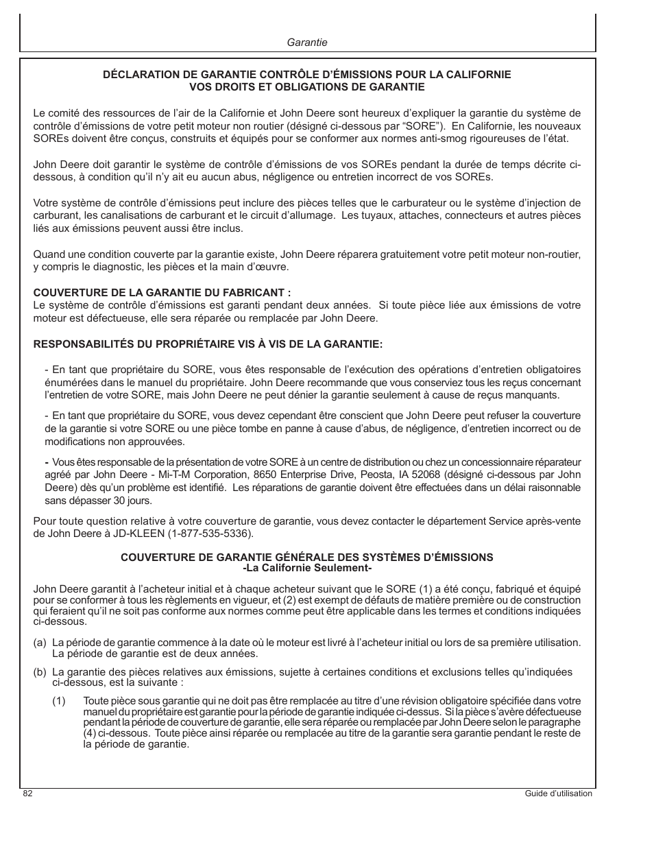 John Deere HR-G1100 User Manual | Page 82 / 124