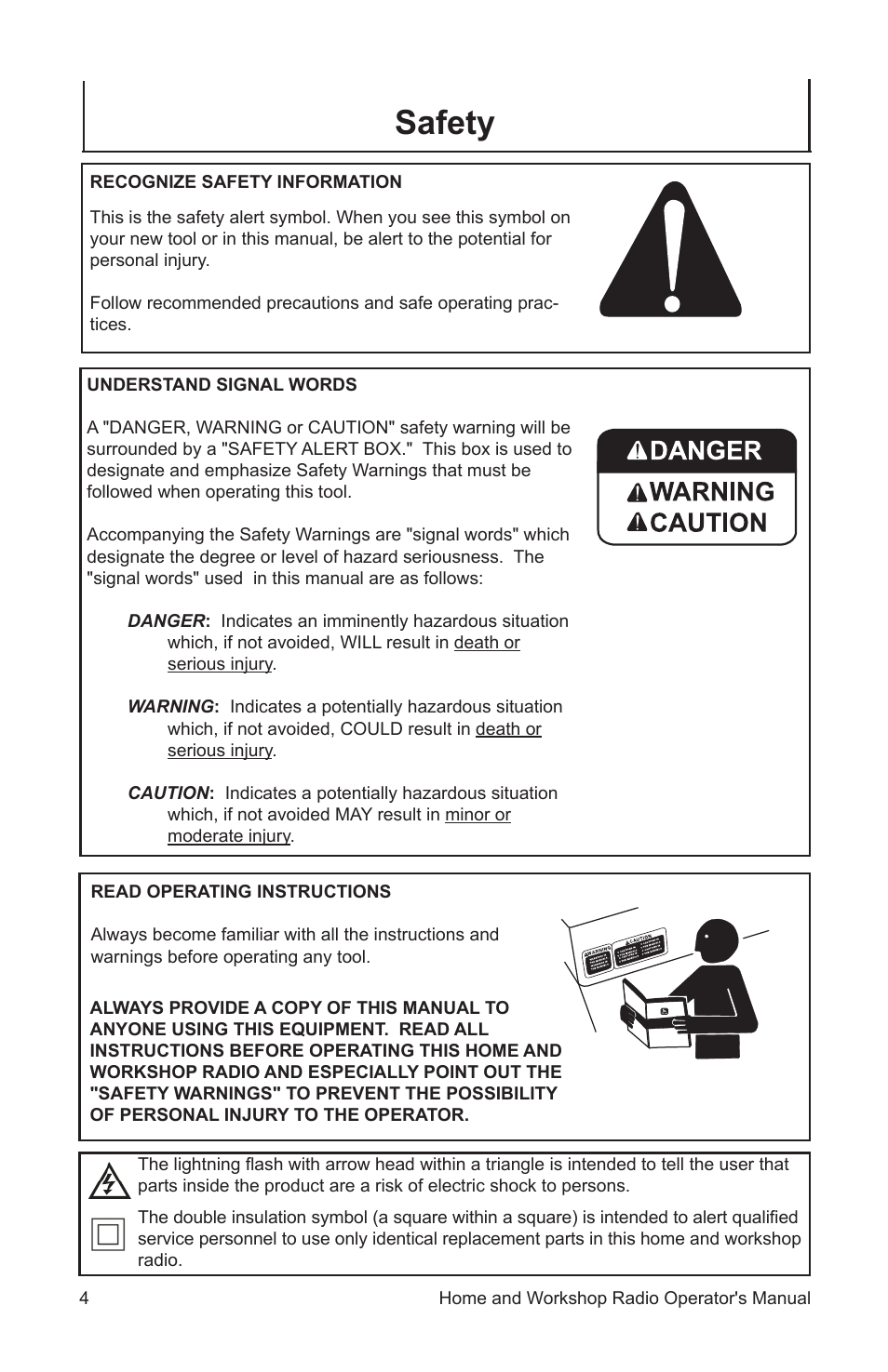 Safety | John Deere ET-3903-J User Manual | Page 4 / 28
