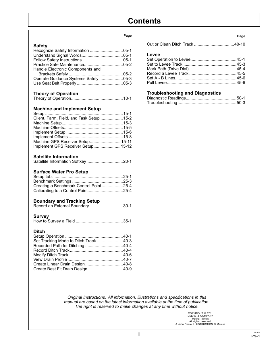 John Deere SURFACE WATER PRO OMPFP11362 User Manual | Page 3 / 60