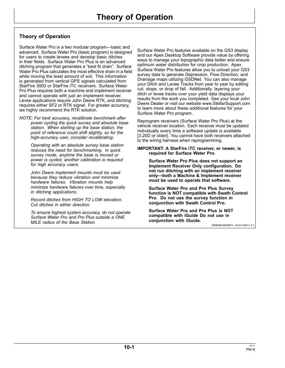 Theory of operation, Section 10 | John Deere SURFACE WATER PRO OMPFP11362 User Manual | Page 8 / 60