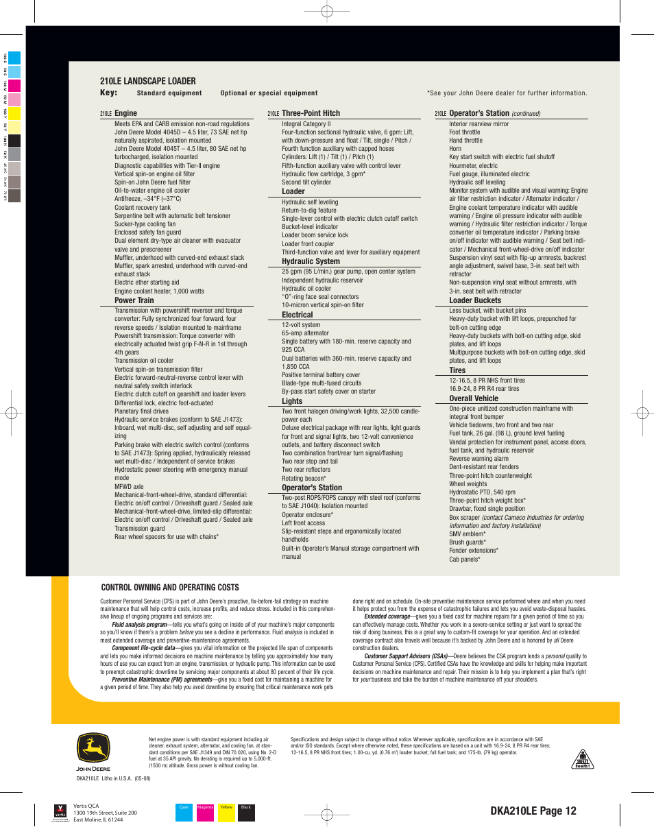 John Deere 210LE User Manual | Page 12 / 12